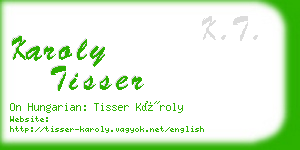 karoly tisser business card